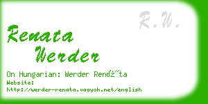 renata werder business card